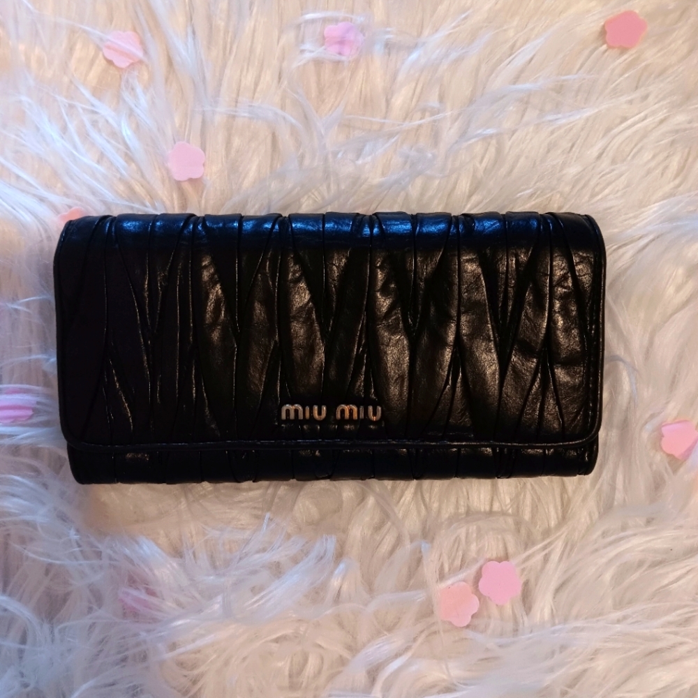 Miu Miu Black Long Wallet
